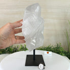 Clear Quartz Crystal Point on a Metal Stand, 13.6 lbs & 11.6" Tall #3122CQ - 037 - Brazil GemsBrazil GemsClear Quartz Crystal Point on a Metal Stand, 13.6 lbs & 11.6" Tall #3122CQ - 037Crystal Points3122CQ - 037
