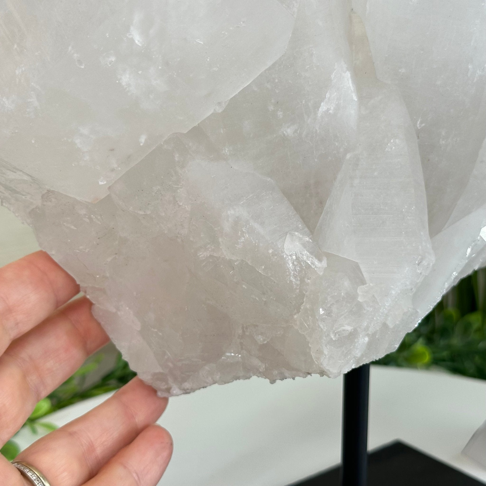 Clear Quartz Crystal Point on a Metal Stand, 13.6 lbs & 11.6" Tall #3122CQ - 037 - Brazil GemsBrazil GemsClear Quartz Crystal Point on a Metal Stand, 13.6 lbs & 11.6" Tall #3122CQ - 037Crystal Points3122CQ - 037
