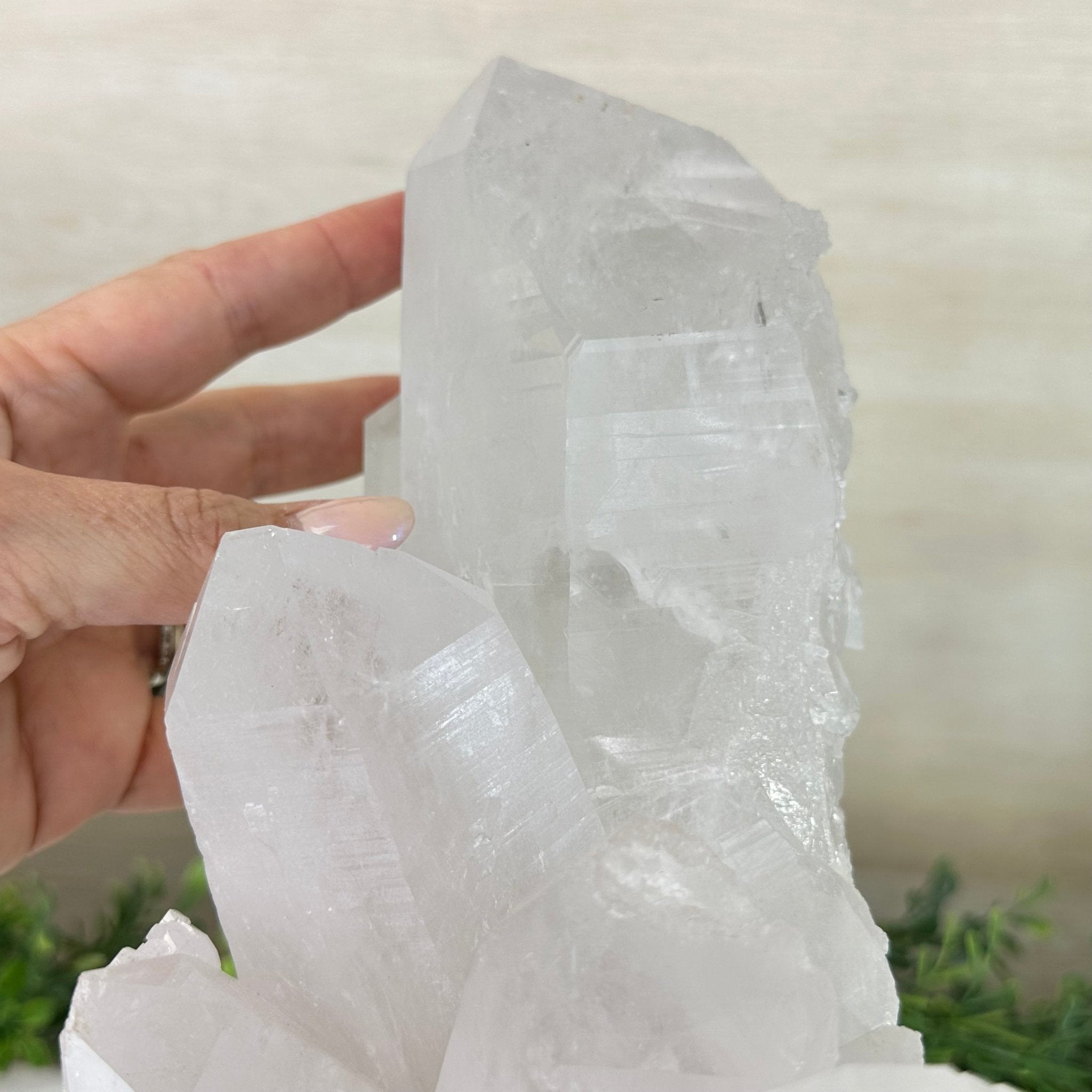 Clear Quartz Crystal Point on a Metal Stand, 13.6 lbs & 11.6" Tall #3122CQ - 037 - Brazil GemsBrazil GemsClear Quartz Crystal Point on a Metal Stand, 13.6 lbs & 11.6" Tall #3122CQ - 037Crystal Points3122CQ - 037