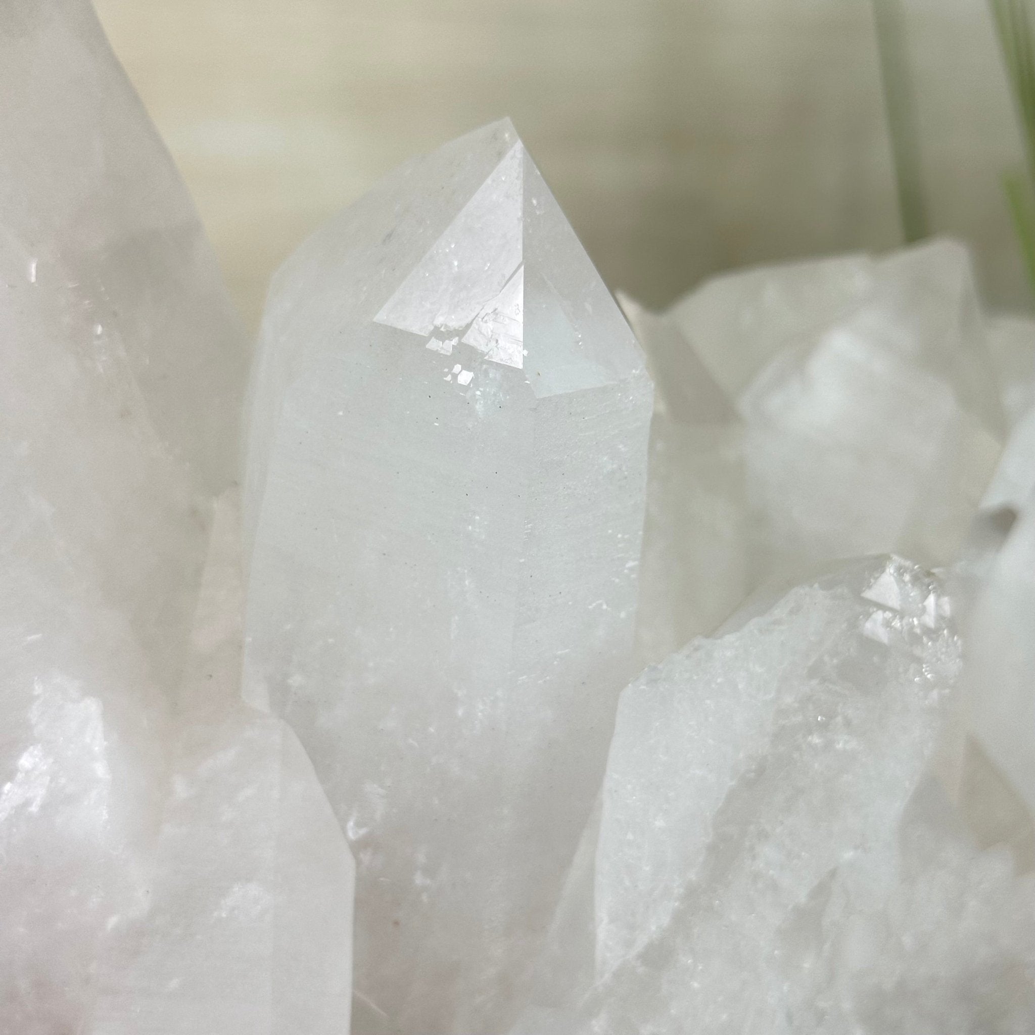 Clear Quartz Crystal Point on a Metal Stand, 13.6 lbs & 11.6" Tall #3122CQ - 037 - Brazil GemsBrazil GemsClear Quartz Crystal Point on a Metal Stand, 13.6 lbs & 11.6" Tall #3122CQ - 037Crystal Points3122CQ - 037