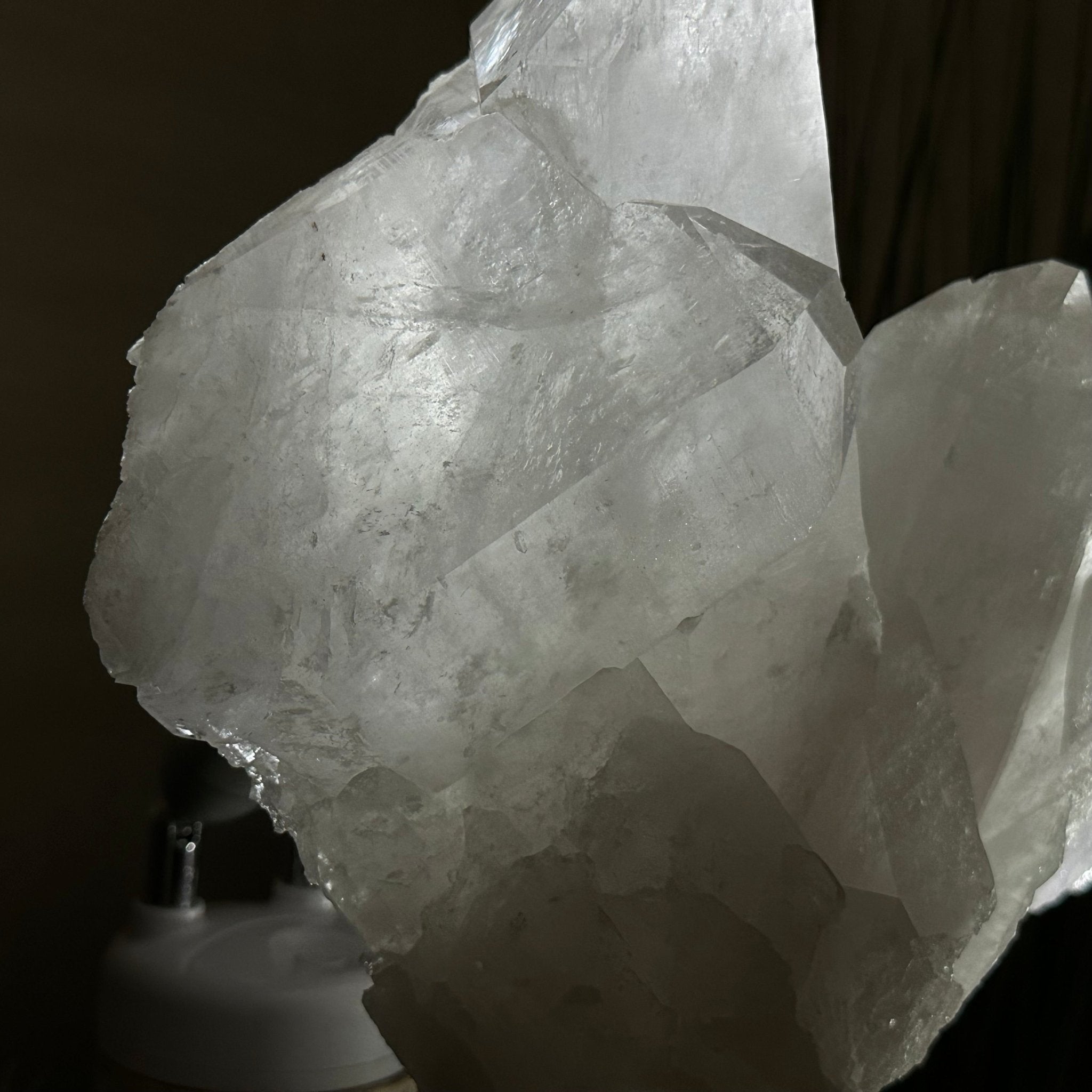 Clear Quartz Crystal Point on a Metal Stand, 13.6 lbs & 11.6" Tall #3122CQ - 037 - Brazil GemsBrazil GemsClear Quartz Crystal Point on a Metal Stand, 13.6 lbs & 11.6" Tall #3122CQ - 037Crystal Points3122CQ - 037