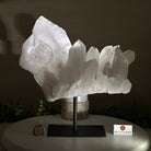 Clear Quartz Crystal Point on a Metal Stand, 13.6 lbs & 11.6" Tall #3122CQ - 037 - Brazil GemsBrazil GemsClear Quartz Crystal Point on a Metal Stand, 13.6 lbs & 11.6" Tall #3122CQ - 037Crystal Points3122CQ - 037