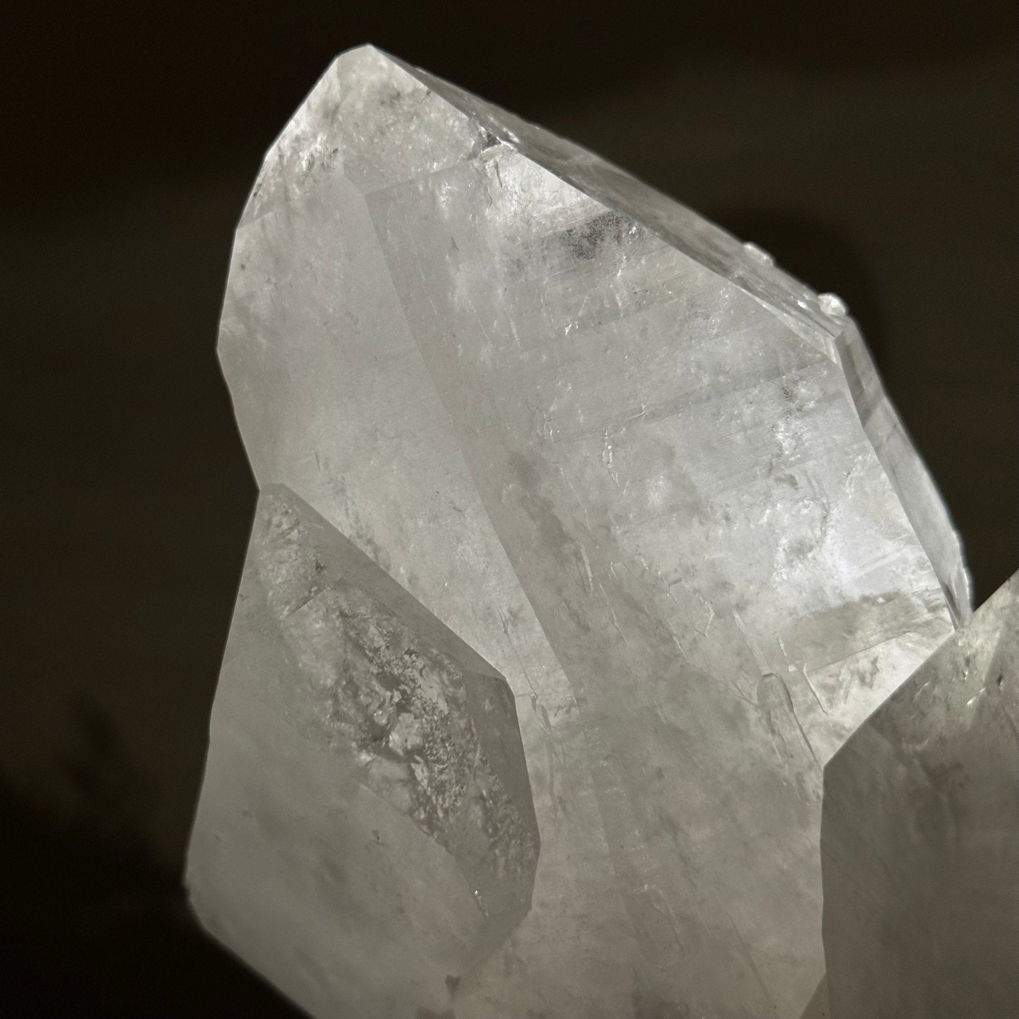Clear Quartz Crystal Point on a Metal Stand, 13.6 lbs & 11.6" Tall #3122CQ - 037 - Brazil GemsBrazil GemsClear Quartz Crystal Point on a Metal Stand, 13.6 lbs & 11.6" Tall #3122CQ - 037Crystal Points3122CQ - 037