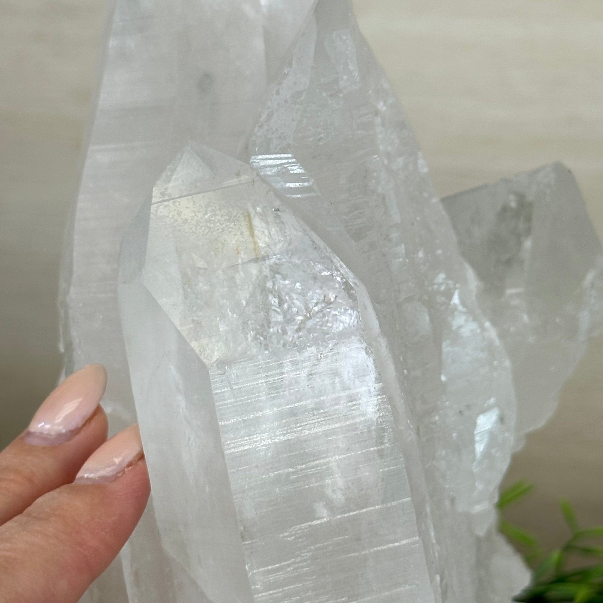 Clear Quartz Crystal Point on a Metal Stand, 5.9 lbs & 8.6" Tall #3122CQ - 035 - Brazil GemsBrazil GemsClear Quartz Crystal Point on a Metal Stand, 5.9 lbs & 8.6" Tall #3122CQ - 035Crystal Points3122CQ - 035