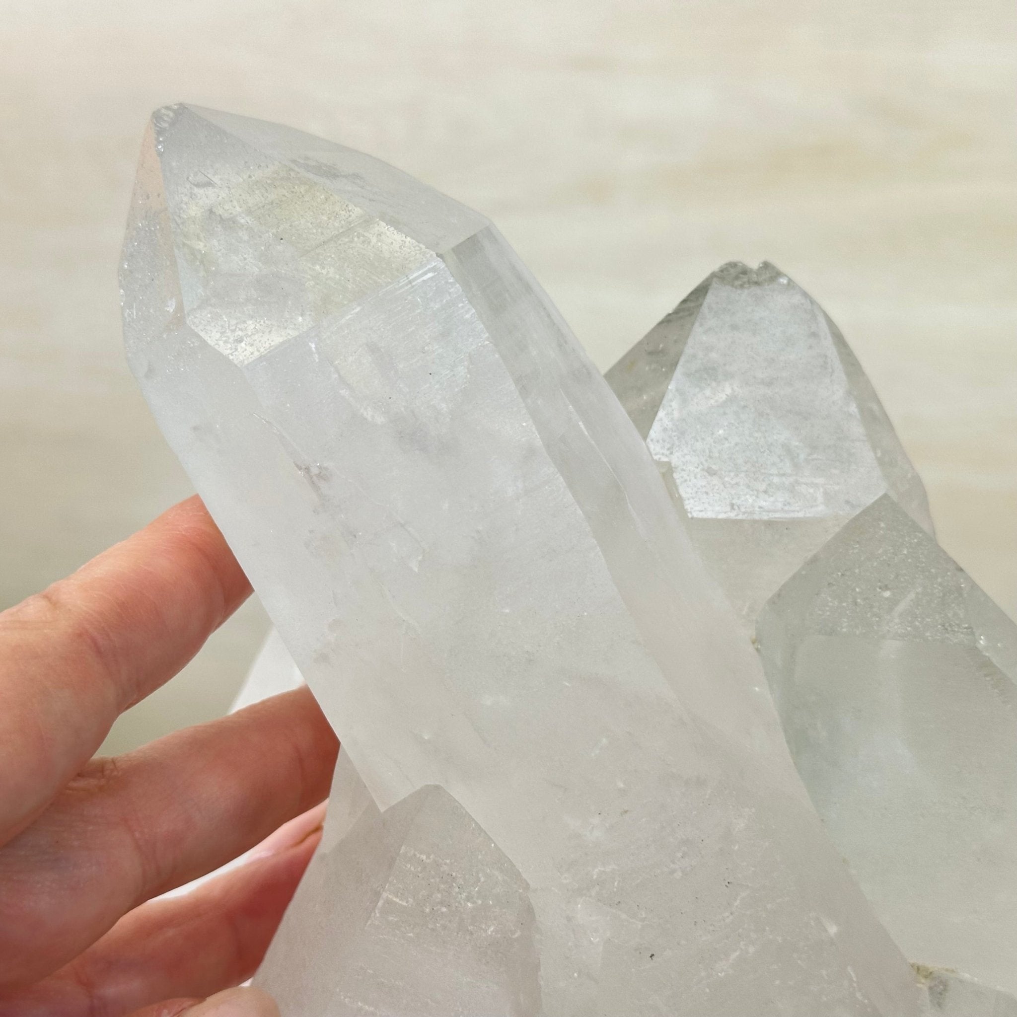 Clear Quartz Crystal Point on a Metal Stand, 5.9 lbs & 8.6" Tall #3122CQ - 035 - Brazil GemsBrazil GemsClear Quartz Crystal Point on a Metal Stand, 5.9 lbs & 8.6" Tall #3122CQ - 035Crystal Points3122CQ - 035
