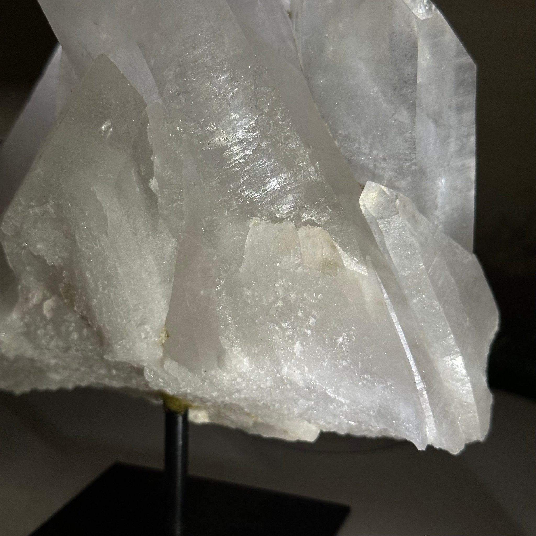 Clear Quartz Crystal Point on a Metal Stand, 5.9 lbs & 8.6" Tall #3122CQ - 035 - Brazil GemsBrazil GemsClear Quartz Crystal Point on a Metal Stand, 5.9 lbs & 8.6" Tall #3122CQ - 035Crystal Points3122CQ - 035
