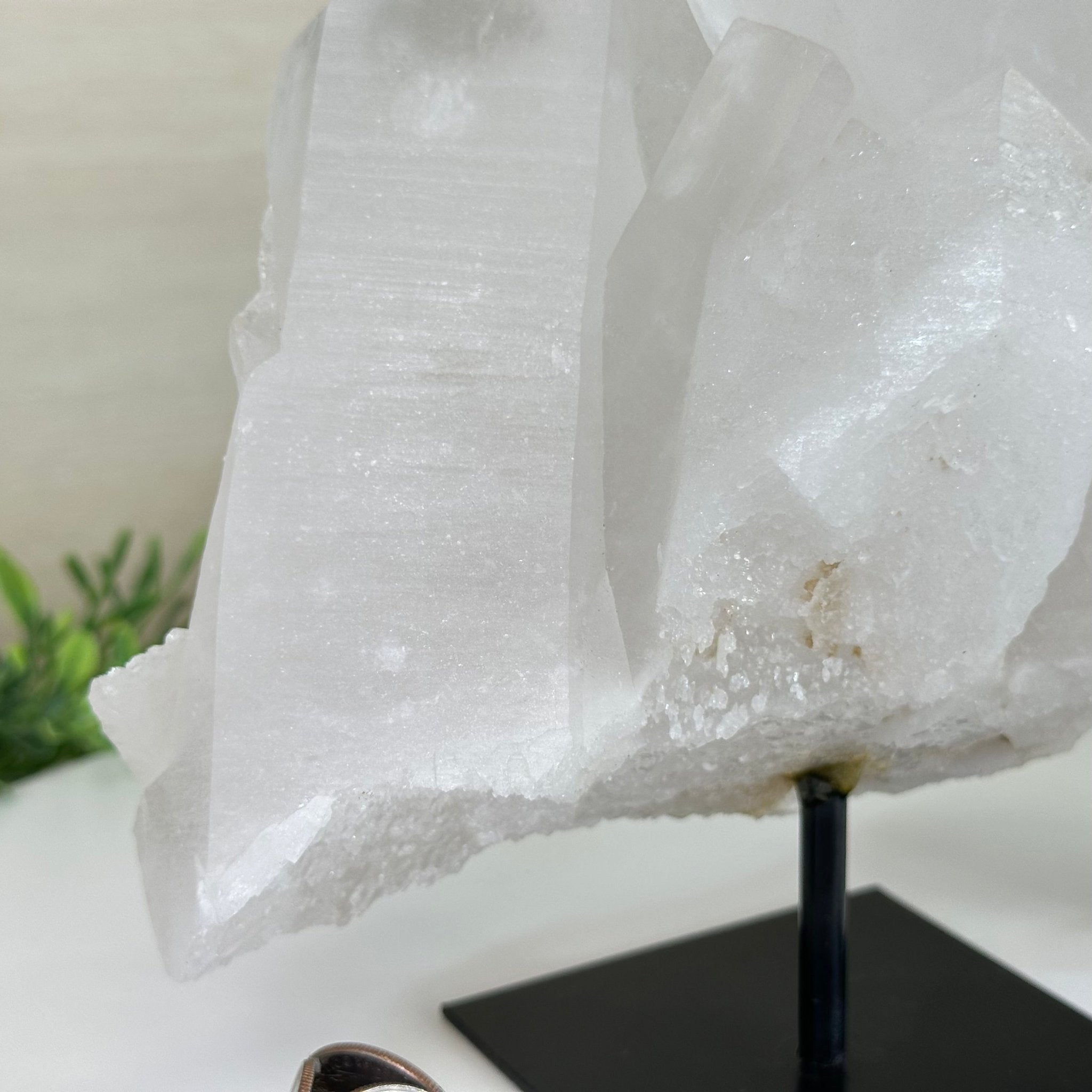 Clear Quartz Crystal Point on a Metal Stand, 5.9 lbs & 8.6" Tall #3122CQ - 035 - Brazil GemsBrazil GemsClear Quartz Crystal Point on a Metal Stand, 5.9 lbs & 8.6" Tall #3122CQ - 035Crystal Points3122CQ - 035