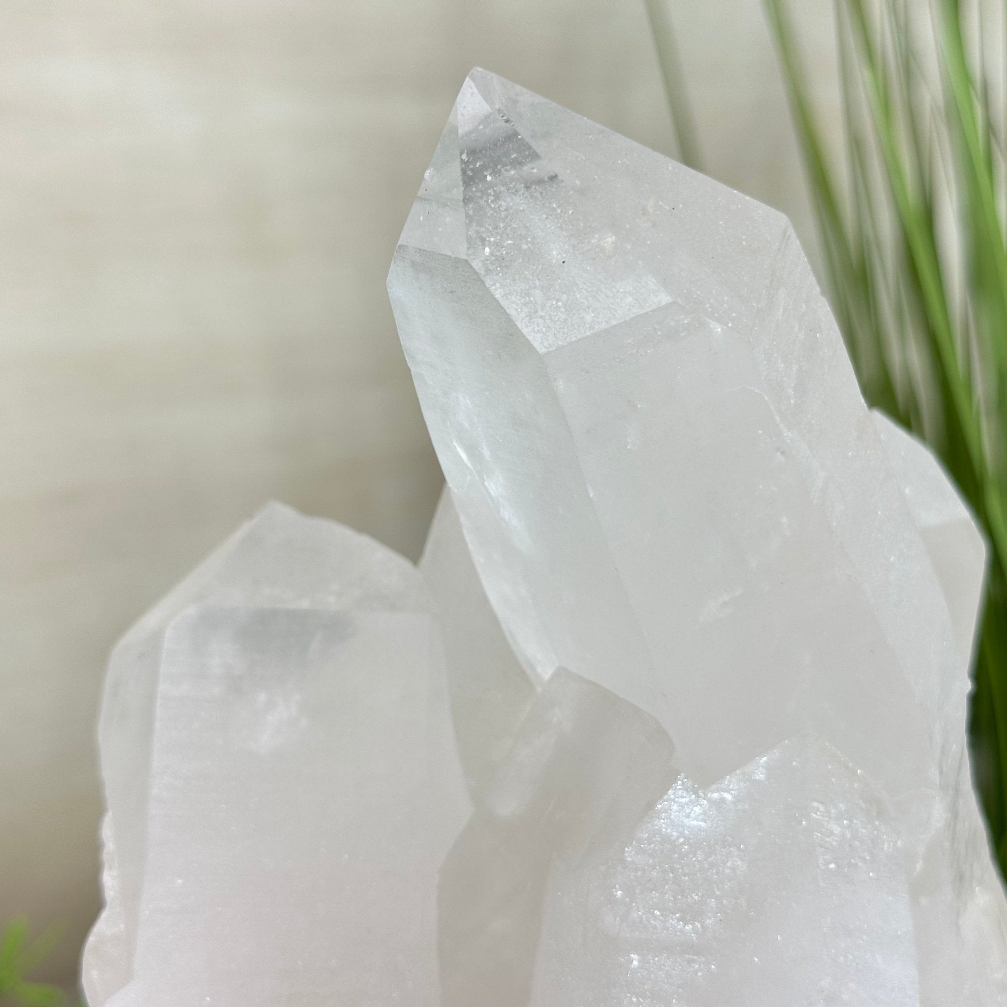 Clear Quartz Crystal Point on a Metal Stand, 5.9 lbs & 8.6" Tall #3122CQ - 035 - Brazil GemsBrazil GemsClear Quartz Crystal Point on a Metal Stand, 5.9 lbs & 8.6" Tall #3122CQ - 035Crystal Points3122CQ - 035