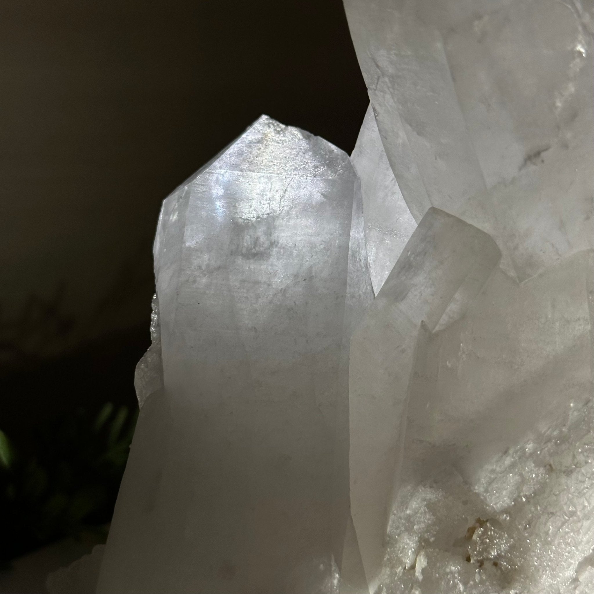 Clear Quartz Crystal Point on a Metal Stand, 5.9 lbs & 8.6" Tall #3122CQ - 035 - Brazil GemsBrazil GemsClear Quartz Crystal Point on a Metal Stand, 5.9 lbs & 8.6" Tall #3122CQ - 035Crystal Points3122CQ - 035