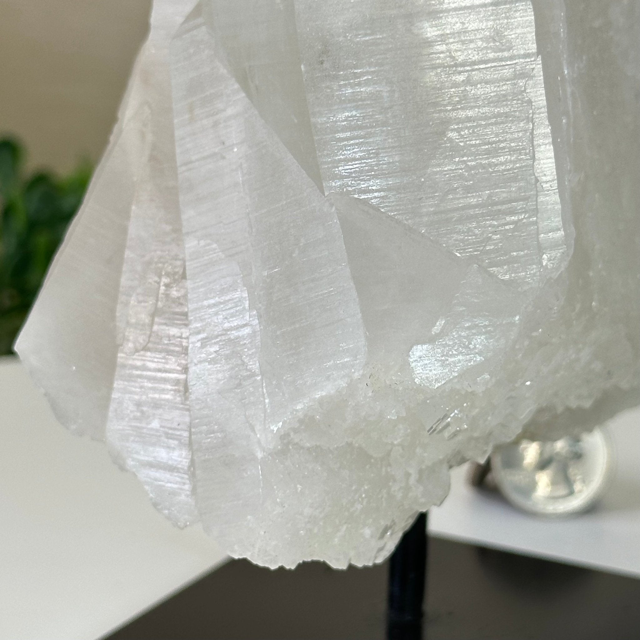 Clear Quartz Crystal Point on a Metal Stand, 5.9 lbs & 8.6" Tall #3122CQ - 035 - Brazil GemsBrazil GemsClear Quartz Crystal Point on a Metal Stand, 5.9 lbs & 8.6" Tall #3122CQ - 035Crystal Points3122CQ - 035