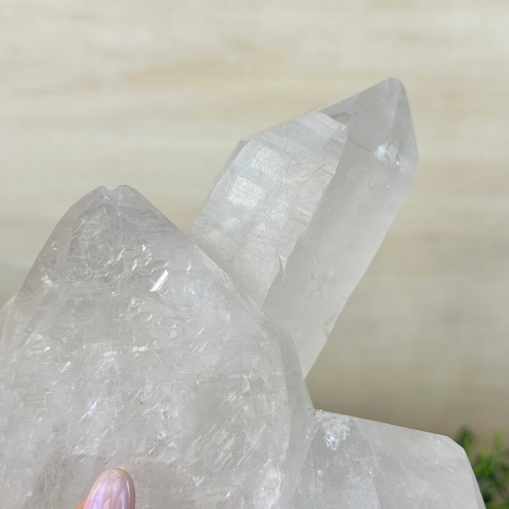 Clear Quartz Crystal Point on a Metal Stand, 5.9 lbs & 8.6" Tall #3122CQ - 035 - Brazil GemsBrazil GemsClear Quartz Crystal Point on a Metal Stand, 5.9 lbs & 8.6" Tall #3122CQ - 035Crystal Points3122CQ - 035