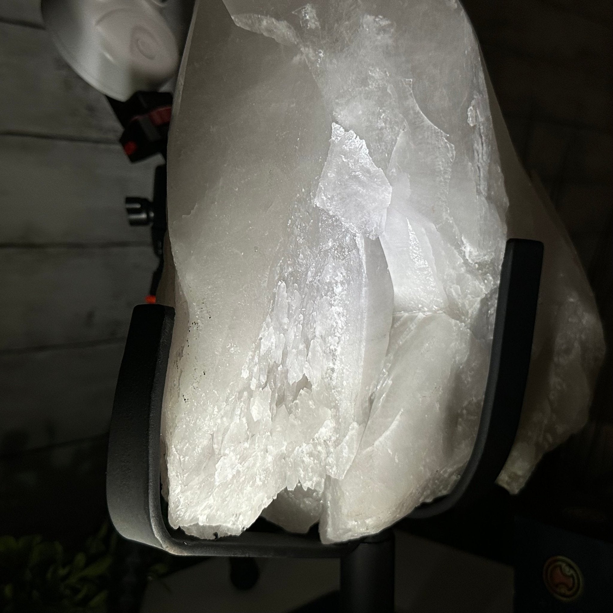 Clear Quartz Crystal Point on Rotating Base, 38.7 lbs & 20.5" Tall #3120CQ-007 - Brazil GemsBrazil GemsClear Quartz Crystal Point on Rotating Base, 38.7 lbs & 20.5" Tall #3120CQ-007Crystal Points3120CQ-007