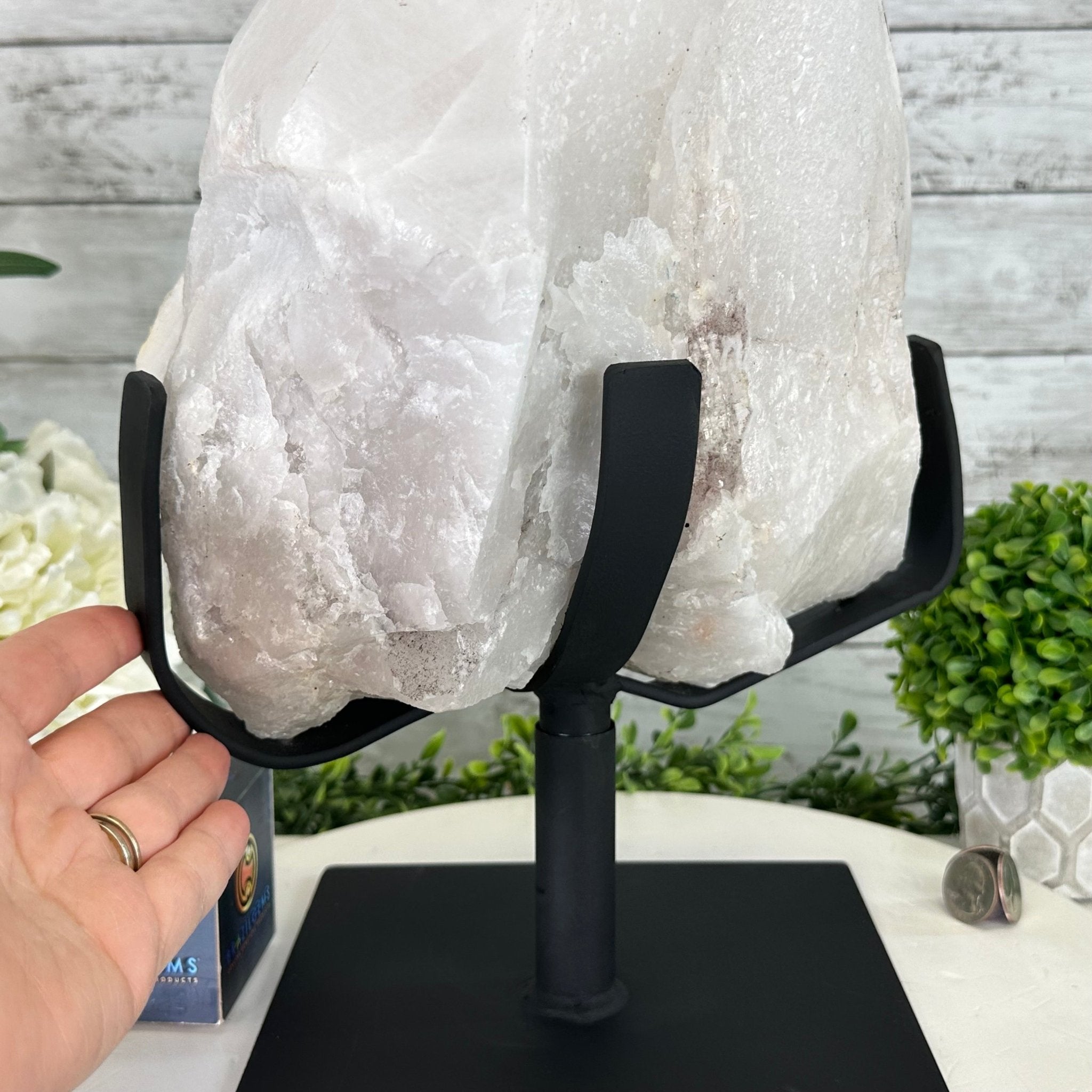 Clear Quartz Crystal Point on Rotating Base, 38.7 lbs & 20.5" Tall #3120CQ-007 - Brazil GemsBrazil GemsClear Quartz Crystal Point on Rotating Base, 38.7 lbs & 20.5" Tall #3120CQ-007Crystal Points3120CQ-007