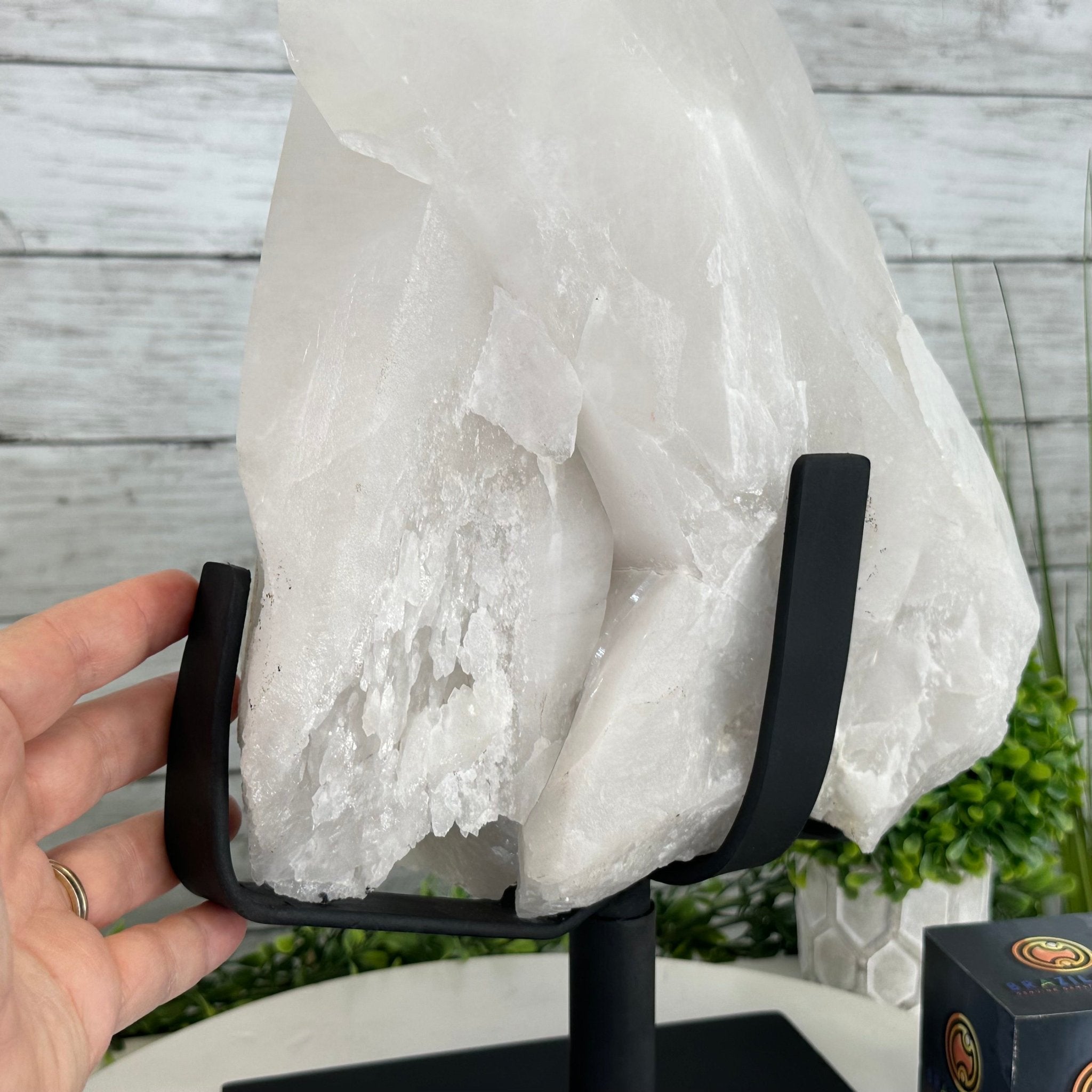 Clear Quartz Crystal Point on Rotating Base, 38.7 lbs & 20.5" Tall #3120CQ-007 - Brazil GemsBrazil GemsClear Quartz Crystal Point on Rotating Base, 38.7 lbs & 20.5" Tall #3120CQ-007Crystal Points3120CQ-007