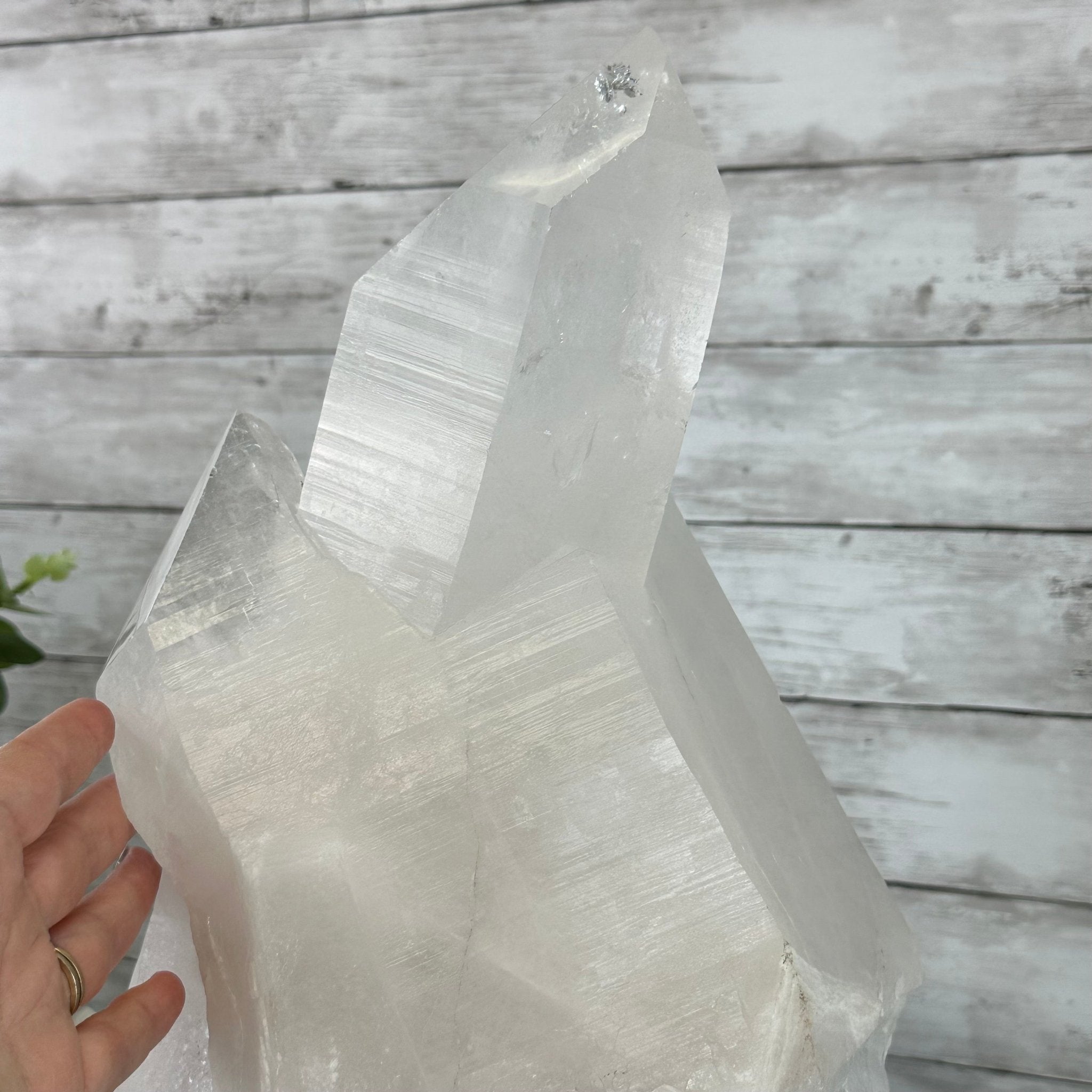 Clear Quartz Crystal Point on Rotating Base, 38.7 lbs & 20.5" Tall #3120CQ-007 - Brazil GemsBrazil GemsClear Quartz Crystal Point on Rotating Base, 38.7 lbs & 20.5" Tall #3120CQ-007Crystal Points3120CQ-007