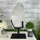 Clear Quartz Crystal Point on Rotating Base, 40.1 lbs & 18.4" Tall #3120CQ-008 - Brazil GemsBrazil GemsClear Quartz Crystal Point on Rotating Base, 40.1 lbs & 18.4" Tall #3120CQ-008Crystal Points3120CQ-008