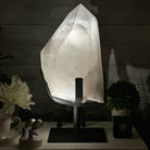 Clear Quartz Crystal Point on Rotating Base, 40.1 lbs & 18.4" Tall #3120CQ-008 - Brazil GemsBrazil GemsClear Quartz Crystal Point on Rotating Base, 40.1 lbs & 18.4" Tall #3120CQ-008Crystal Points3120CQ-008