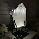 Clear Quartz Crystal Point on Rotating Base, 40.1 lbs & 18.4" Tall #3120CQ-008 - Brazil GemsBrazil GemsClear Quartz Crystal Point on Rotating Base, 40.1 lbs & 18.4" Tall #3120CQ-008Crystal Points3120CQ-008