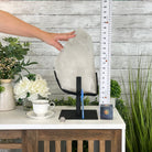 Clear Quartz Crystal Point on Rotating Base, 40.1 lbs & 18.4" Tall #3120CQ-008 - Brazil GemsBrazil GemsClear Quartz Crystal Point on Rotating Base, 40.1 lbs & 18.4" Tall #3120CQ-008Crystal Points3120CQ-008