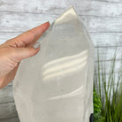 Clear Quartz Crystal Point on Rotating Base, 40.1 lbs & 18.4" Tall #3120CQ-008 - Brazil GemsBrazil GemsClear Quartz Crystal Point on Rotating Base, 40.1 lbs & 18.4" Tall #3120CQ-008Crystal Points3120CQ-008