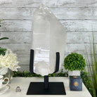 Clear Quartz Crystal Point on Rotating Base, 40.1 lbs & 18.4" Tall #3120CQ-008 - Brazil GemsBrazil GemsClear Quartz Crystal Point on Rotating Base, 40.1 lbs & 18.4" Tall #3120CQ-008Crystal Points3120CQ-008