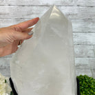 Clear Quartz Crystal Point on Rotating Base, 40.1 lbs & 18.4" Tall #3120CQ-008 - Brazil GemsBrazil GemsClear Quartz Crystal Point on Rotating Base, 40.1 lbs & 18.4" Tall #3120CQ-008Crystal Points3120CQ-008