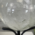Clear Quartz Sphere on a Metal Base 10.3 lbs & 11" Tall Model #5631-0012 by Brazil Gems - Brazil GemsBrazil GemsClear Quartz Sphere on a Metal Base 10.3 lbs & 11" Tall Model #5631-0012 by Brazil GemsSpheres5631-0012