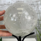 Clear Quartz Sphere on a Metal Base 10.3 lbs & 11" Tall Model #5631-0012 by Brazil Gems - Brazil GemsBrazil GemsClear Quartz Sphere on a Metal Base 10.3 lbs & 11" Tall Model #5631-0012 by Brazil GemsSpheres5631-0012