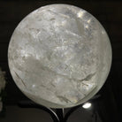 Clear Quartz Sphere on a Metal Base 10.3 lbs & 11" Tall Model #5631-0012 by Brazil Gems - Brazil GemsBrazil GemsClear Quartz Sphere on a Metal Base 10.3 lbs & 11" Tall Model #5631-0012 by Brazil GemsSpheres5631-0012