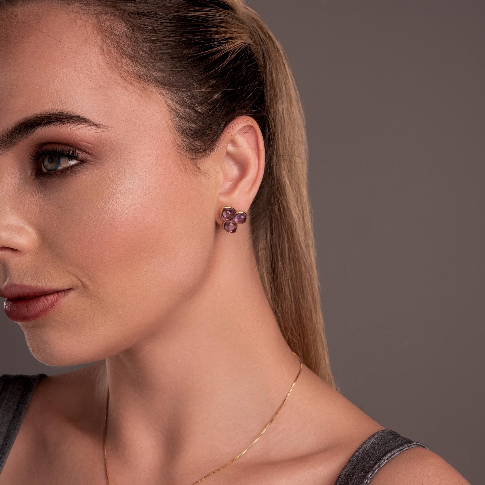 Drop Style 18K Gold Plated Earrings with 3 Natural Gemstones - Brazil GemsBrazil GemsDrop Style 18K Gold Plated Earrings with 3 Natural GemstonesEarrings11GP7292 - 304