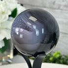 Druzy Agate Sphere on a Metal Stand, 0.9 lbs & 6.3" Tall #5634-0003 - Brazil GemsBrazil GemsDruzy Agate Sphere on a Metal Stand, 0.9 lbs & 6.3" Tall #5634-0003Spheres5634-0003