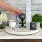 Druzy Agate Sphere on a Metal Stand, 0.9 lbs & 6.3" Tall #5634-0003 - Brazil GemsBrazil GemsDruzy Agate Sphere on a Metal Stand, 0.9 lbs & 6.3" Tall #5634-0003Spheres5634-0003