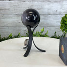 Druzy Agate Sphere on a Metal Stand, 0.9 lbs & 6.3" Tall #5634-0003 - Brazil GemsBrazil GemsDruzy Agate Sphere on a Metal Stand, 0.9 lbs & 6.3" Tall #5634-0003Spheres5634-0003