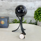 Druzy Agate Sphere on a Metal Stand, 0.9 lbs & 6.3" Tall #5634-0003 - Brazil GemsBrazil GemsDruzy Agate Sphere on a Metal Stand, 0.9 lbs & 6.3" Tall #5634-0003Spheres5634-0003
