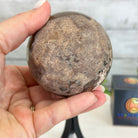 Druzy Agate Sphere on a Metal Stand, 1.2 lbs & 6.6" Tall #5634-0005 - Brazil GemsBrazil GemsDruzy Agate Sphere on a Metal Stand, 1.2 lbs & 6.6" Tall #5634-0005Spheres5634-0005