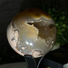 Druzy Agate Sphere on a Metal Stand, 1.2 lbs & 6.6" Tall #5634-0005 - Brazil GemsBrazil GemsDruzy Agate Sphere on a Metal Stand, 1.2 lbs & 6.6" Tall #5634-0005Spheres5634-0005