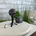 Druzy Agate Sphere on a Metal Stand, 1.3 lbs & 6.7" Tall #5634-0007 - Brazil GemsBrazil GemsDruzy Agate Sphere on a Metal Stand, 1.3 lbs & 6.7" Tall #5634-0007Spheres5634-0007