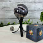 Druzy Agate Sphere on a Metal Stand, 1.3 lbs & 6.7" Tall #5634-0007 - Brazil GemsBrazil GemsDruzy Agate Sphere on a Metal Stand, 1.3 lbs & 6.7" Tall #5634-0007Spheres5634-0007