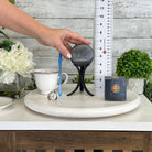 Druzy Agate Sphere on a Metal Stand, 1.3 lbs & 6.8" Tall #5634-0006 - Brazil GemsBrazil GemsDruzy Agate Sphere on a Metal Stand, 1.3 lbs & 6.8" Tall #5634-0006Spheres5634-0006