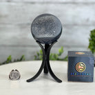 Druzy Agate Sphere on a Metal Stand, 1.3 lbs & 6.8" Tall #5634-0006 - Brazil GemsBrazil GemsDruzy Agate Sphere on a Metal Stand, 1.3 lbs & 6.8" Tall #5634-0006Spheres5634-0006