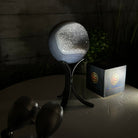 Druzy Agate Sphere on a Metal Stand, 1.3 lbs & 6.8" Tall #5634-0006 - Brazil GemsBrazil GemsDruzy Agate Sphere on a Metal Stand, 1.3 lbs & 6.8" Tall #5634-0006Spheres5634-0006