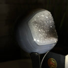 Druzy Agate Sphere on a Metal Stand, 1.3 lbs & 6.8" Tall #5634-0006 - Brazil GemsBrazil GemsDruzy Agate Sphere on a Metal Stand, 1.3 lbs & 6.8" Tall #5634-0006Spheres5634-0006