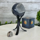 Druzy Agate Sphere on a Metal Stand, 1.3 lbs & 6.8" Tall #5634-0006 - Brazil GemsBrazil GemsDruzy Agate Sphere on a Metal Stand, 1.3 lbs & 6.8" Tall #5634-0006Spheres5634-0006