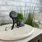 Druzy Agate Sphere on a Metal Stand, 1.3 lbs & 6.8" Tall #5634-0006 - Brazil GemsBrazil GemsDruzy Agate Sphere on a Metal Stand, 1.3 lbs & 6.8" Tall #5634-0006Spheres5634-0006