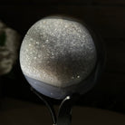 Druzy Agate Sphere on a Metal Stand, 1.3 lbs & 6.8" Tall #5634-0006 - Brazil GemsBrazil GemsDruzy Agate Sphere on a Metal Stand, 1.3 lbs & 6.8" Tall #5634-0006Spheres5634-0006