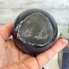 Druzy Agate Sphere on a Metal Stand, 1.3 lbs & 6.8" Tall #5634-0006 - Brazil GemsBrazil GemsDruzy Agate Sphere on a Metal Stand, 1.3 lbs & 6.8" Tall #5634-0006Spheres5634-0006