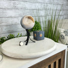 Druzy Agate Sphere on a Metal Stand, 2.1 lbs & 7.5" Tall #5634 - 0010 - Brazil GemsBrazil GemsDruzy Agate Sphere on a Metal Stand, 2.1 lbs & 7.5" Tall #5634 - 0010Spheres5634 - 0010