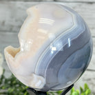 Druzy Agate Sphere on a Metal Stand, 2.1 lbs & 7.5" Tall #5634 - 0010 - Brazil GemsBrazil GemsDruzy Agate Sphere on a Metal Stand, 2.1 lbs & 7.5" Tall #5634 - 0010Spheres5634 - 0010