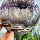 Druzy Amethyst Sphere on a Metal Base, 10.7 lbs & 12" Tall #5630-0073 - Brazil GemsBrazil GemsDruzy Amethyst Sphere on a Metal Base, 10.7 lbs & 12" Tall #5630-0073Spheres5630-0073