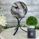 Druzy Amethyst Sphere on a Metal Base, 10.7 lbs & 12" Tall #5630-0073 - Brazil GemsBrazil GemsDruzy Amethyst Sphere on a Metal Base, 10.7 lbs & 12" Tall #5630-0073Spheres5630-0073